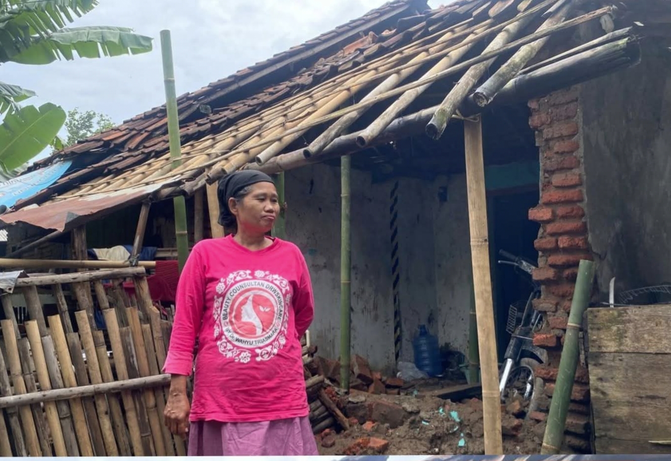 3 Rumah Alami Kerusakan Berat, Turiah Berharap Ada Uluran Tangan Dari PemKab Indramayu