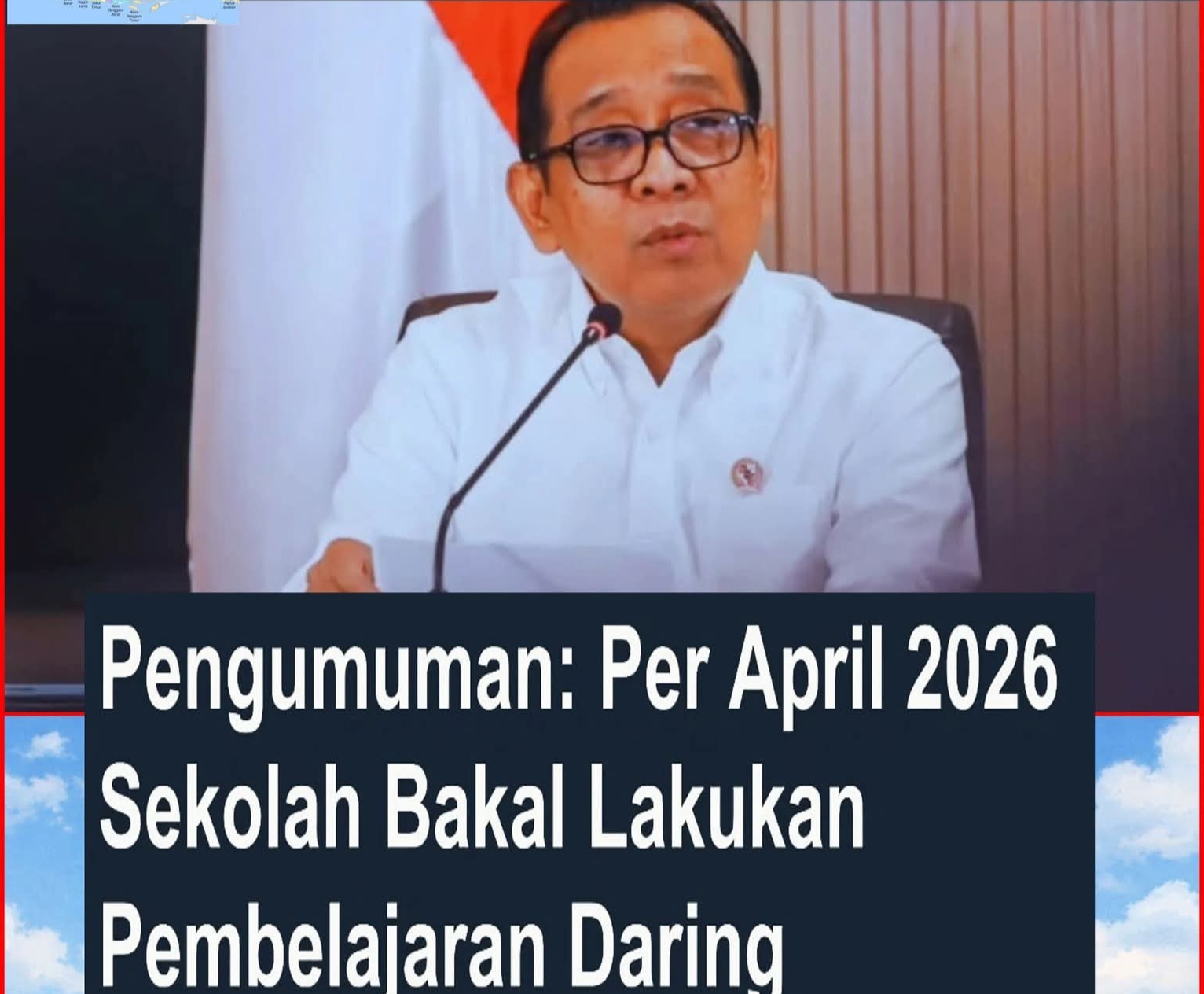 Pemerintah Umumkan Mulai April Pembelajaran Sekolah Penerapan Daring