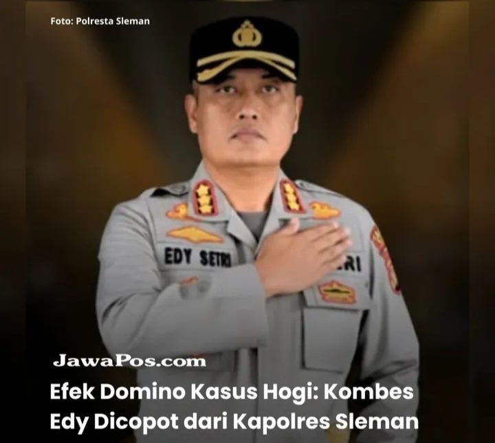 Polda DIY Nonaktifkan Kapolresta Sleman Kombes Edy Setyanto Erning Wibowo Dari Jabatannya
