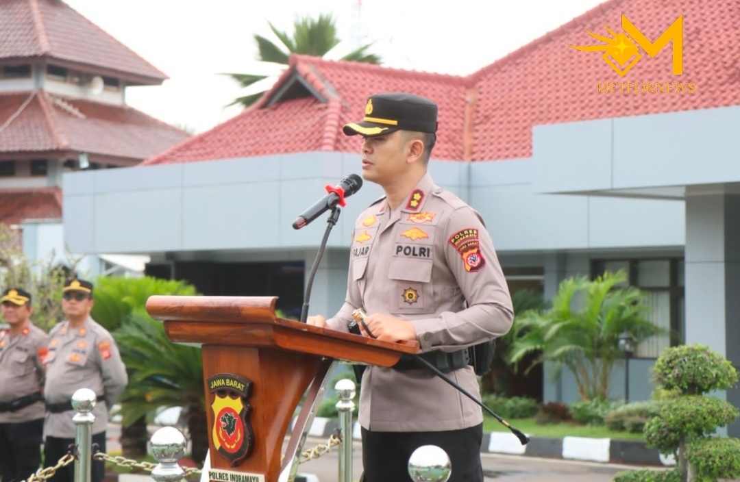 Polres Indramayu Gelar Apel Pergeseran Pasukan Pengamanan Pemungutan Suara & Penetapan Kuwu Terpilih 2025