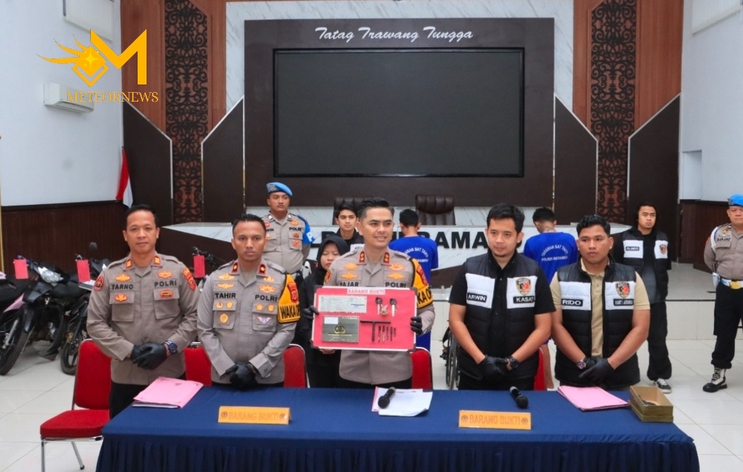 Polres Indramayu Bekuk Tiga Tersangka Curanmor, Ancaman 9 Tahun