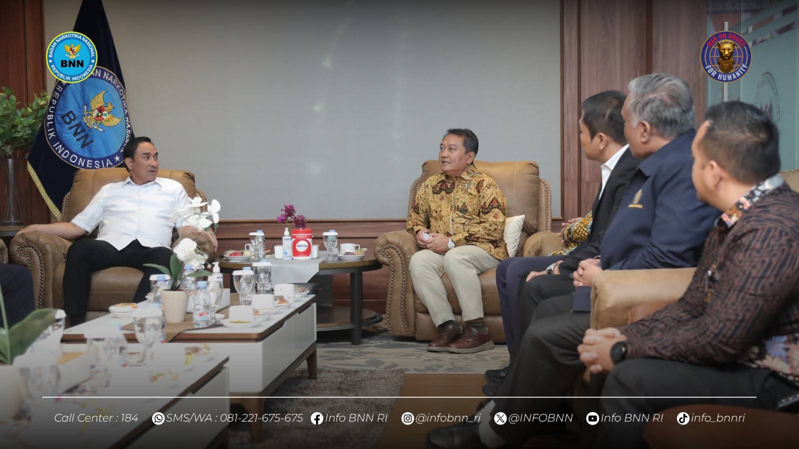 Perkuat Sinergitas, Kepala BNN RI Terima Audensi Rektor Universitas Pancasila
