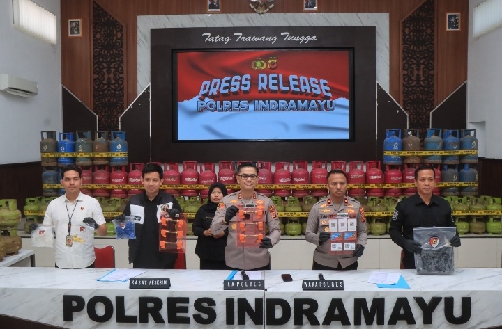 Polres Indramayu Ringkus Pengoplos Gas LPG