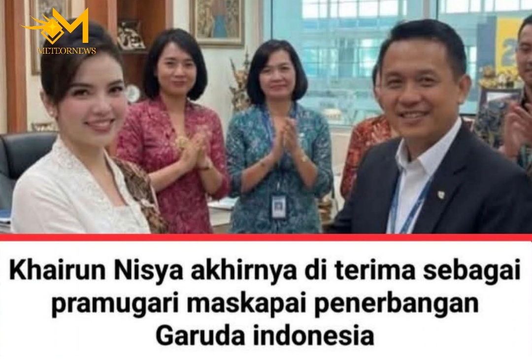 Khairun Nisa kini resmi menjadi pramugari maskapai penerbangan